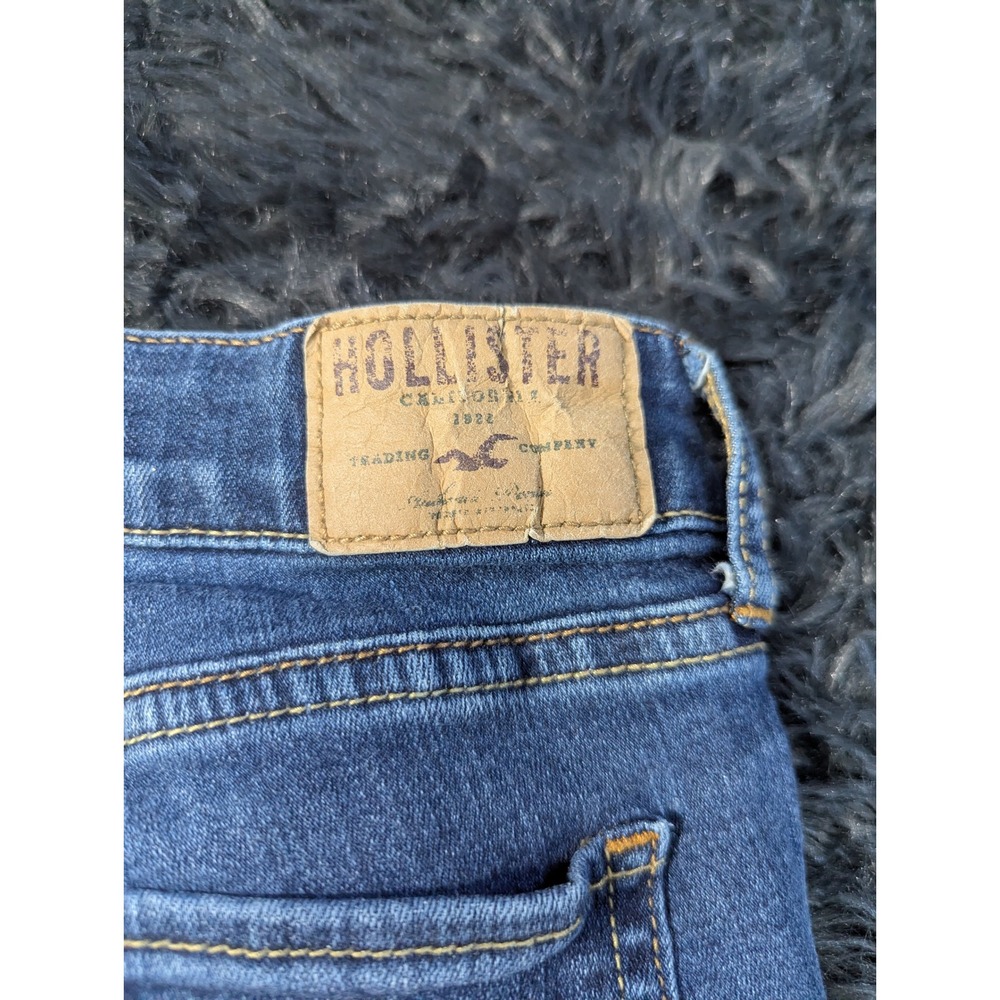 Hollister Low Rise Skinny Distressed Jeans Medium Wash Blue‎ W24 L31  418 - Picture 5 of 7